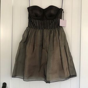 Vera Wang Lavendar Label bustier cocktail dress